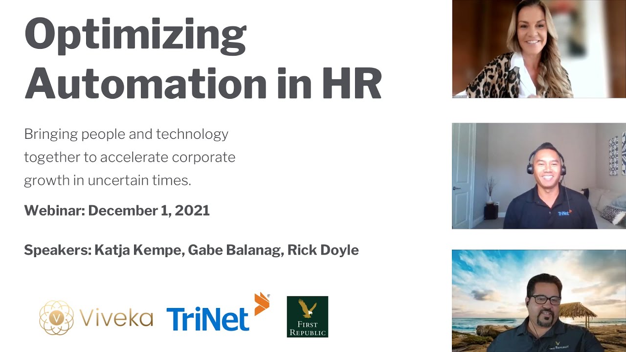 Transforming the Workplace: Optimizing Automation in HR, Dec 1, 2021