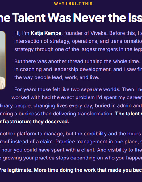 Katja Kempe, Founder and CEO of Viveka